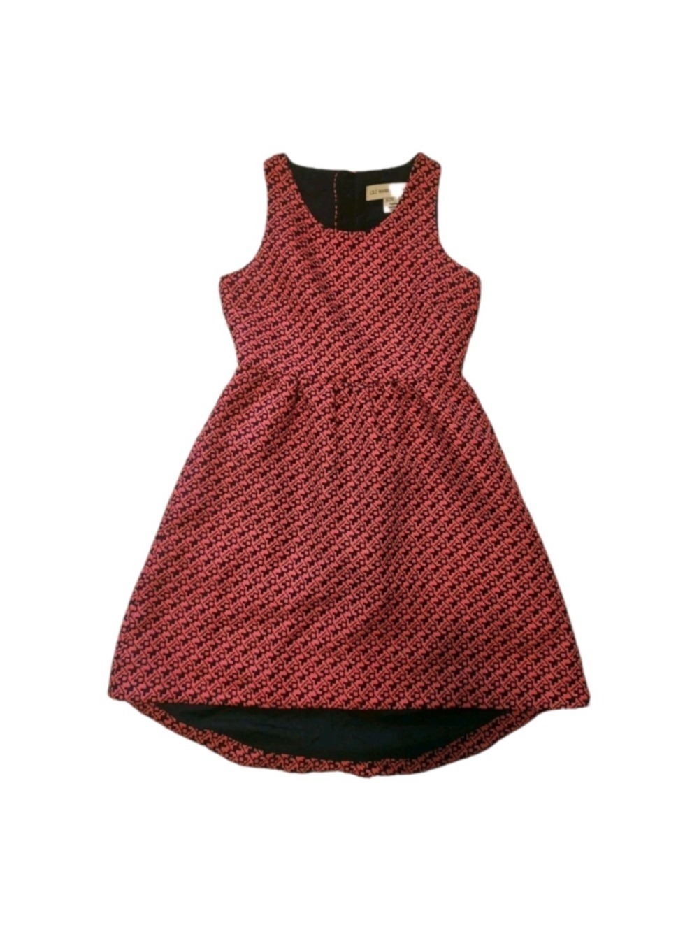 Lili Wang for Lili's Closet Red Navy Designer Geometric Aline Petite Dress Sz 0 - Picture 9 of 9